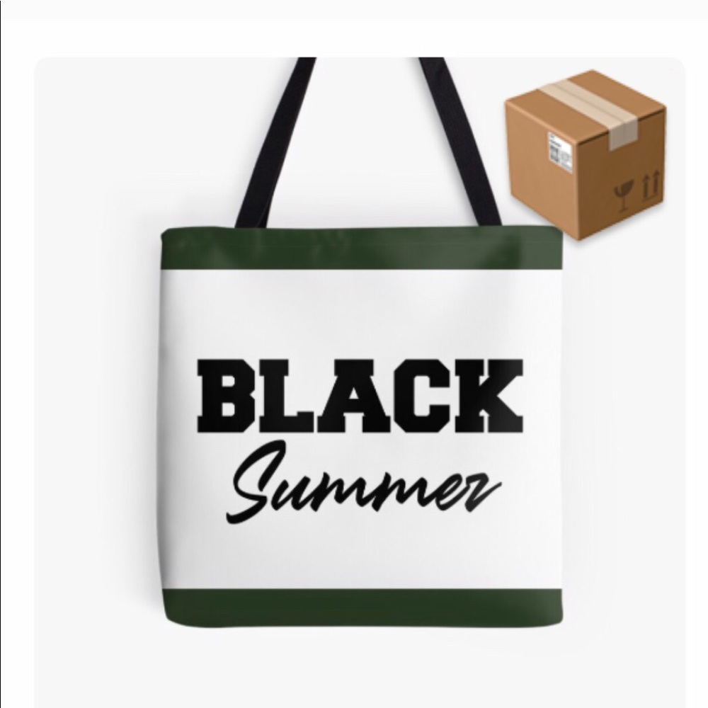 Black Summer woman Classic tote bag